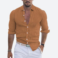 Felix | Herren Leichtes Sommer Freizeithemd – Orange