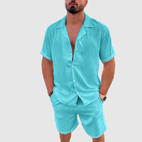 Eleganter Herren Freizeitanzug – Hellblau