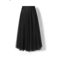 Maleah - Eleganter Faltenrock – Schwarz