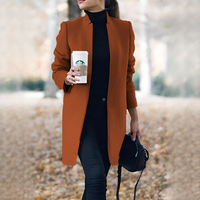 Savannah - Stilvoller langer Blazer – Orange