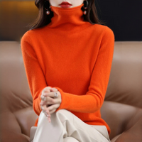 Akainu - Angenehmer Rollkragenpullover – Orange