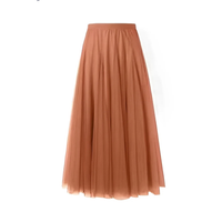 Maleah - Eleganter Faltenrock – Braun