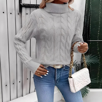 Amélie - Komfortabler Rollkragenpullover – Grau