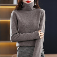 Akainu - Angenehmer Rollkragenpullover – Dunkel Camel