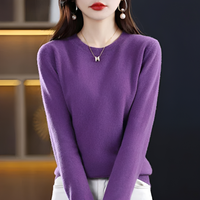 Erica - Klassischer und behaglicher Pullover – Violett