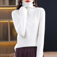 Akainu - Angenehmer Rollkragenpullover – Weiß