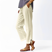 Kassia - Hose mit lockerer Passform – Beige
