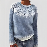Christal - Weicher und warmer Pullover – Hellblau