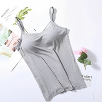 Selena - Elegantes Top mit integriertem BH – Grau