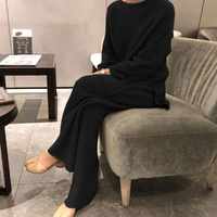 Samantha - Stilvolles Set aus Oberteil und Hose – Schwarz