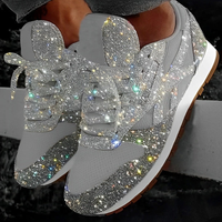 Ross - Stylishe Glitzer-Sneaker – Silber
