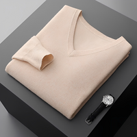 Walter - Bequemer V-Pullover – Beige