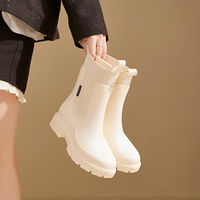 Claire - Bequeme, wasserfeste Stiefel – Beige
