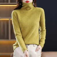 Akainu - Angenehmer Rollkragenpullover – Senfgelb