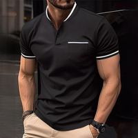 Teodor - Modernes und einfaches Poloshirt – Schwarz