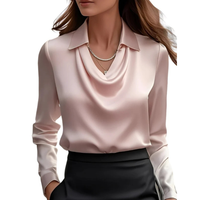 Dionne - Bequeme Langarmbluse – Rosa
