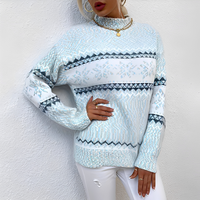Joselyne - Eleganter und warmer Pulli – Hellblau