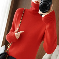Silvana - Eleganter Rollkragenpullover – Rot