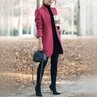 Savannah - Stilvoller langer Blazer – Rosa