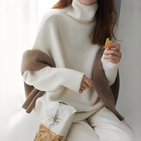 Adrienne - Eleganter und wohliger Rollkragenpullover – Weiß