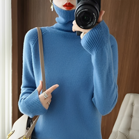 Silvana - Eleganter Rollkragenpullover – Blau