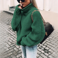 Vale - Eleganter und stilvoller Rollkragenpullover – Grün