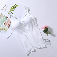 Selena - Elegantes Top mit integriertem BH – Weiß
