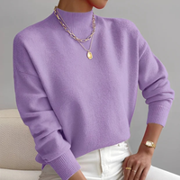 Roxana - Gemütlicher Pullover mit Stehkragen – Lila
