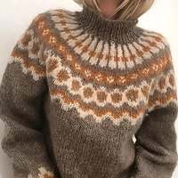 Oona - Eleganter und kuscheliger Rollkragenpullover – Braun