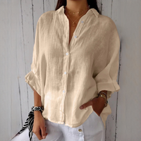 Reena - Bequemes und legeres Shirt – Beige