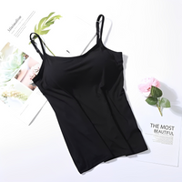 Selena - Elegantes Top mit integriertem BH – Schwarz
