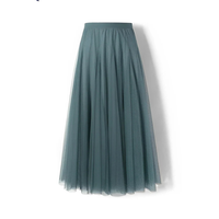 Maleah - Eleganter Faltenrock – Grün