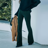 Walker - Elegante Hose mit weitem Bein – Grün
