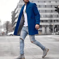 Cordell - Bequemer und stilvoller Mantel – Blau