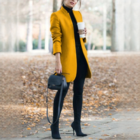 Savannah - Stilvoller langer Blazer – Gelb