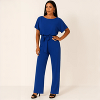 Nora - Stilvoller Jumpsuit mit Gürtel – Blau