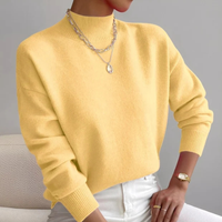 Roxana - Gemütlicher Pullover mit Stehkragen – Gelb