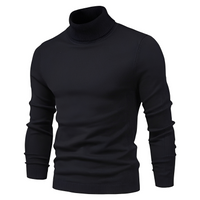 Benedikt - Traditioneller und bequemer Rollkragenpullover – Schwarz