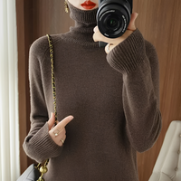 Silvana - Eleganter Rollkragenpullover – Braun