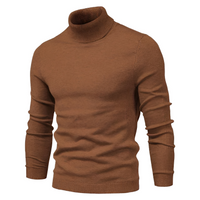 Benedikt - Traditioneller und bequemer Rollkragenpullover – Braun