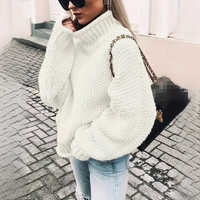 Vale - Eleganter und stilvoller Rollkragenpullover – Weiß