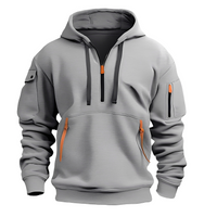 Paxton - Moderner Hoodie – Hellgrau