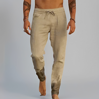 Maiko - Elegante Hose mit Zugband – Beige