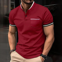 Teodor - Modernes und einfaches Poloshirt – Rot