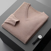 Walter - Bequemer V-Pullover – Khaki