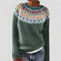 Christal - Weicher und warmer Pullover – Dunkelgrün