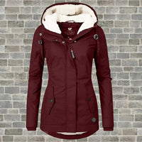 Carmila - Stilvolle und warme Jacke – Weinrot