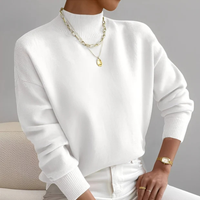 Roxana - Gemütlicher Pullover mit Stehkragen – Weiß
