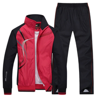 Finn - Bequemes Outfit mit Jacke und Hose – Rot