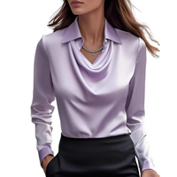 Dionne - Bequeme Langarmbluse – Lila